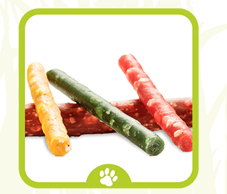 Stick of puffed rice and vegetables with brewer's yeast